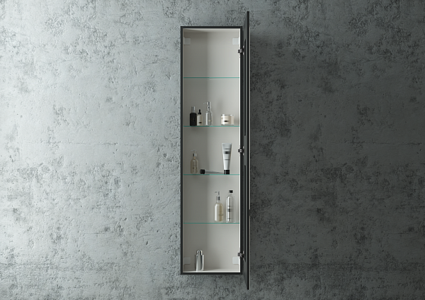 Зеркало-шкаф Континент "Mirror Box black Led" 400х1600