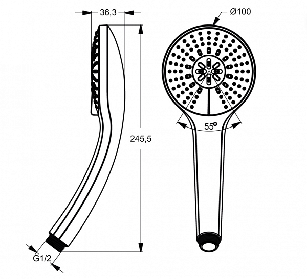 Душевая лейка Ideal Standard IdealRain B9403AA