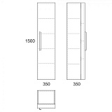 Пенал Ragnar  175*35, белый лак