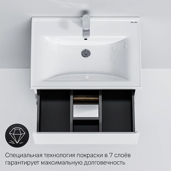 M85AFSX0652WG X-Joy, База под раковину, напольная, 65 см, 2 ящика, белый глянец