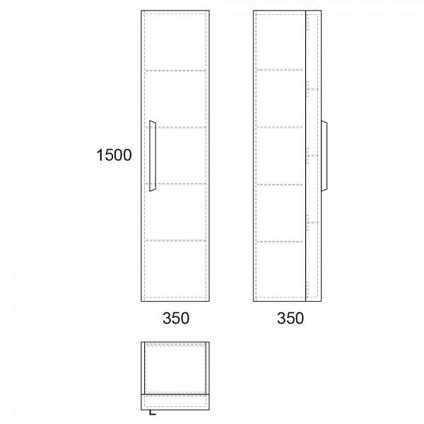 Пенал Ragnar  175*35, белый лак