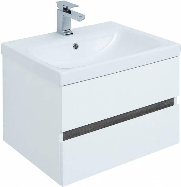 Тумба под раковину Aquanet Беркли 60 белый/дуб рошелье 00254289