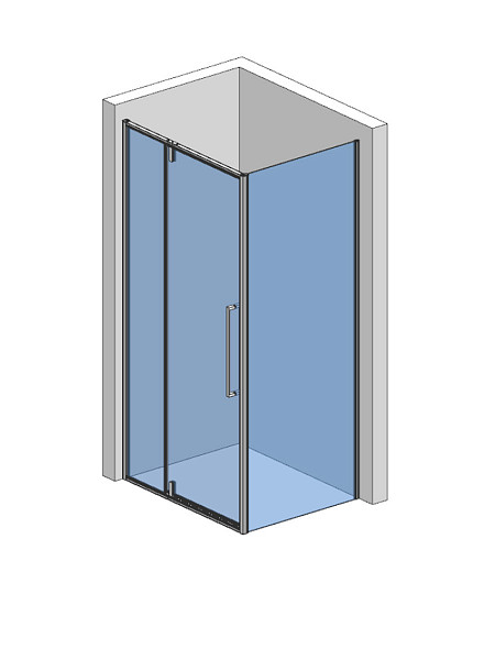 Боковая панель AQUAme, стекло 6мм, цвет профиля матовый черный. Размер 800*1950