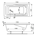 Акриловая ванна Vagnerplast Max Ultra 170x82 VPBA178ULM2X-04
