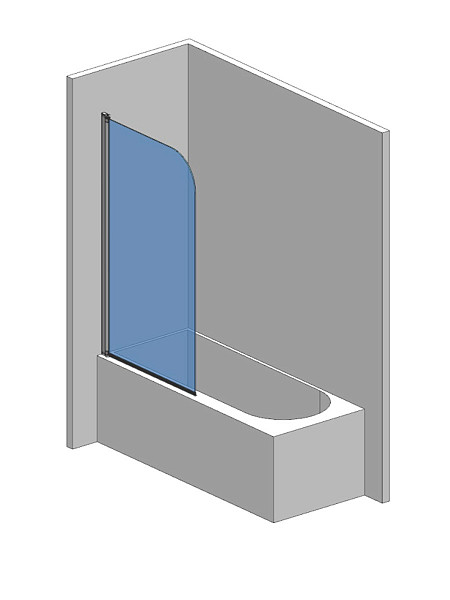Шторка на ванну AQUAme 800*1400мм., стекло 6мм, цвет профиля хром.