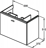 Тумба под раковину Ideal Standard Connect Space E0317KR