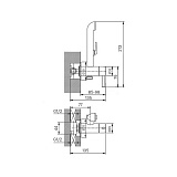 Встраиваемый смеситель с гигиеническим душем, Milardo, 001SBR0M08