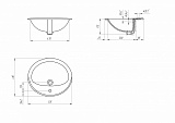 Раковина Cersanit Calla 54 см S-UM-Cl/1-w