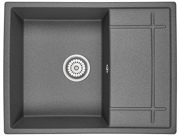 Мойка кухонная Granula прямоугольная кварц 6501, ГРАФИТ