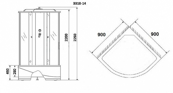 Душевые кабины Niagara Classic NG-3318-14