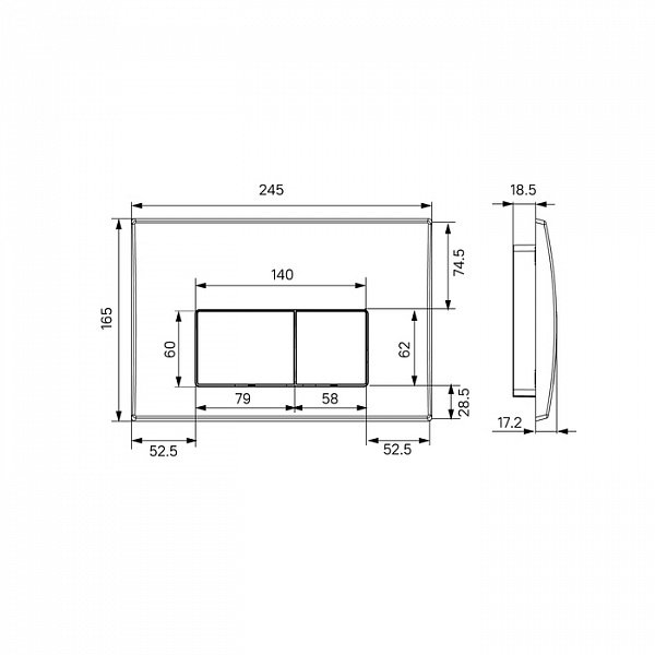 Комплект 2 в 1: инсталляция и клавиша смыва, белая, Optima Home, IDDIS, OPH0000i32K