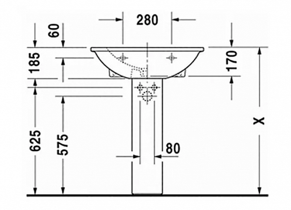 Раковина Duravit Darling New 2621650000 65 см