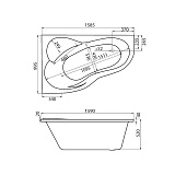 Акриловая ванна Santek Ибица XL 160х100 правая 1WH112037