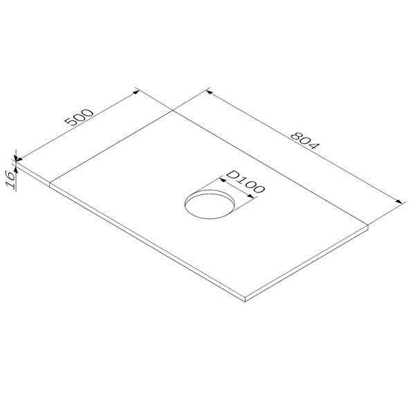 M8FST0801WG Universal Столешница под накладную раковину, для тумбы 80 см, цвет белый глянец