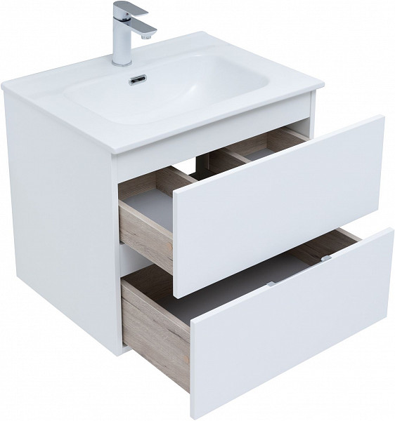 Мебель для ванной Aquanet Алвита New 60 2 ящика, белый матовый 00274216