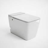 Унитаз GR-PR-5501 impuls (590*360*440) БЕЛЫЙ напольный с тонкой крышкой, 1 место