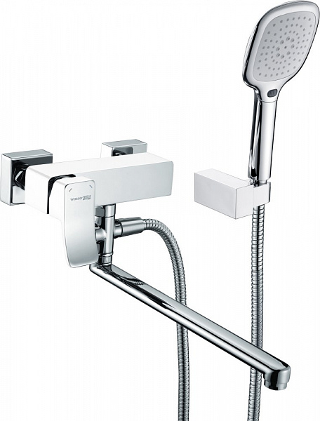 Смеситель для ванны с длинным изливом Wasserkraft Aller 1062LWHITE