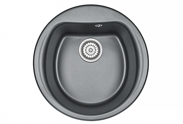 Мойка кухонная Granula круглая кварц 5101, ШВАРЦ