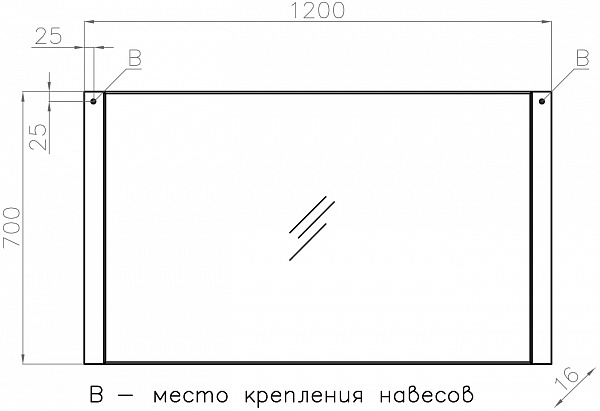 Зеркало Style Line Лотос 120х70