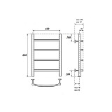 Полотенцесушитель электрический Point Афина PN04146E П4 400x600 левый/правый, хром