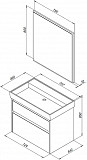 Мебель для ванной Aquanet Nova Lite 75 белый (2 ящика) 00242903