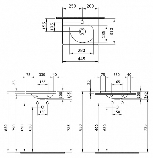 Раковина Bocchi Taormina Arch 1015-001-0126 белая
