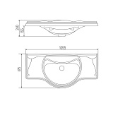 Раковина под тумбу Акватон - ЛАУРА 105 1A706831LU010