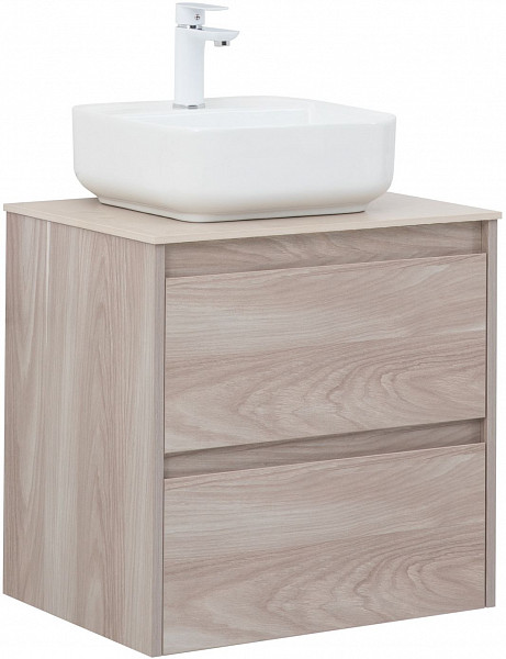 Тумба под раковину Aquanet Nova Lite 60 орех светлый (2 ящика) 00287884