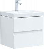 Тумба под раковину Aquanet Беркли 50 белый глянец (2 ящика) 00302347