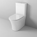 Унитаз Classic GR-4466S (620*365*820) напольный БЕЗОБОДКОВЫЙ с тонкой крышкой, 2 места