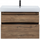 Тумба под раковину Aquanet Nova Lite 90 дуб рустикальный (2 ящика) 00249518