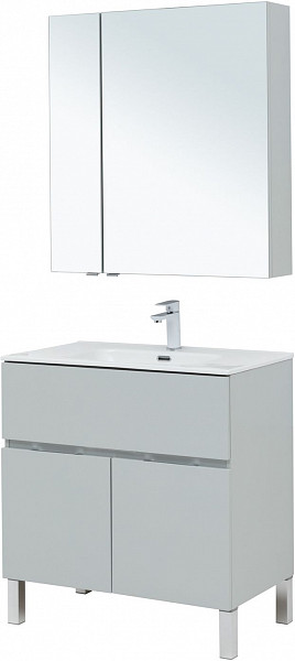 Мебель для ванной Aquanet Алвита New 80 1 ящик, 2 дверцы, серый 00274211