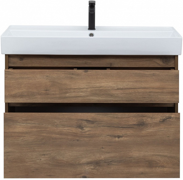 Тумба под раковину Aquanet Nova Lite 90 дуб рустикальный (2 ящика) 00249518