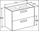 Тумба под раковину Roca The Gap 80 белая матовая ZRU9302732