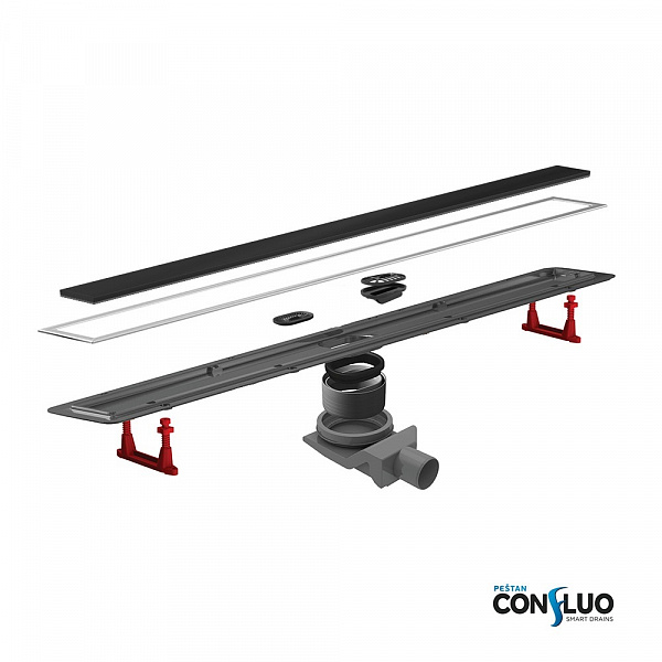 Душевой лоток Pestan Confluo Premium Line 550 Black Glass