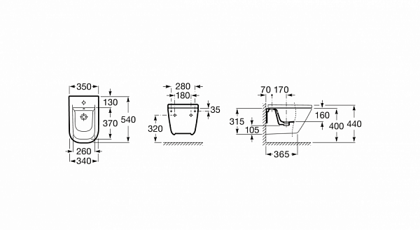Биде Roca The Gap подвесное 357476000