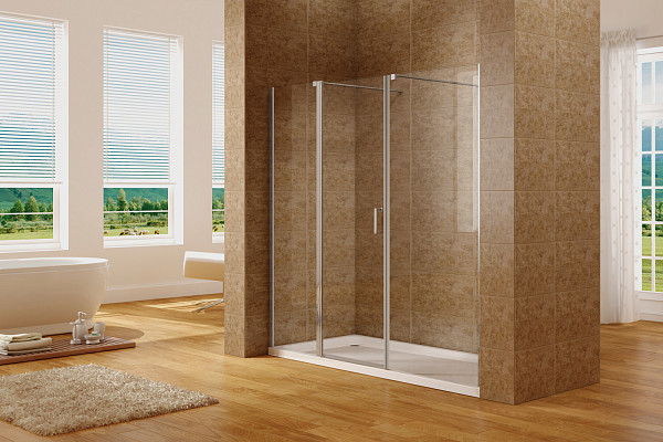 Душевая дверь Aquanet Cinetic 200, прозрачное стекло (AE12-N-120H190U-CT + AE12-F-80H190U-CT) AE12-N-120H190U-CT + AE12-F-80H190U-CT