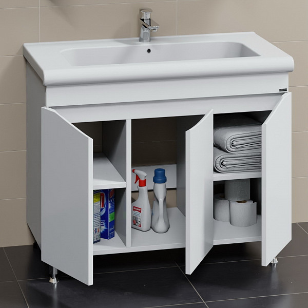 Тумба для умывальника напольная "Сатурн 105" 3 дв.( ум. Леонардо 105) СанТа