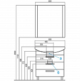 Тумба под раковину Акватон Ария 76 см 1A141301AA430