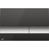 Клавиша смыва AlcaPlast M1728-2 черная/хром-матовая