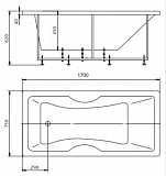 Акриловая ванна Aquatek  Феникс 170x75 FEN170-0000043