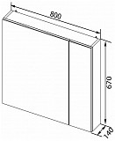 Зеркало-шкаф Aquanet Порто 80 белый 00195728