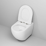 Унитаз GR-4411MS Color (550*365*395) БЕЛЫЙ МАТОВЫЙ подвесной БЕЗОБОДКОВЫЙ