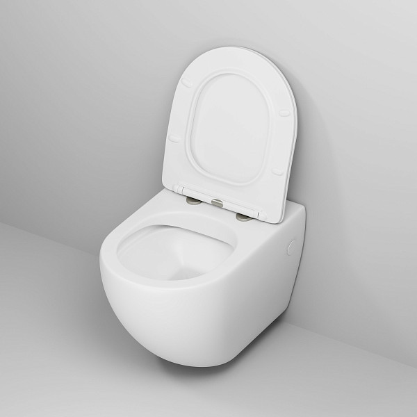 Унитаз GR-4411MS Color (550*365*395) БЕЛЫЙ МАТОВЫЙ подвесной БЕЗОБОДКОВЫЙ