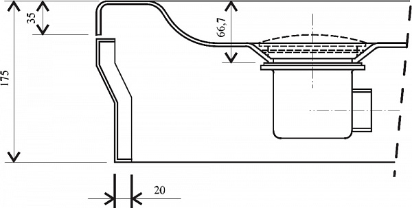 Универсальный сифон Basic для поддонов Ø 90 мм X01308