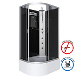 Душ.каб. NG-2510-14RBKTG (1200х800х2100-2400) высокий поддон(40см) стекло ТОНИРОВАННОЕ 4 места