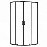 Душевое ограждение Azario MILTON 1000х1000х2000, полукругл. черный профиль