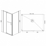 Душевое ограждение Mirsant без поддона Arena Square 120*80 (с дугами и аксессуарами) производство