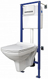 Комплект Cersanit унитаз + сиденье + инсталляция + клавиша CARINA NEW CLEAN ON S-SET-CARC/LPRO/S-DL/Pi-w