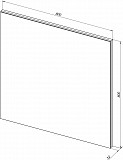 Зеркало Aquanet Гласс 80 белый LED 00274016
